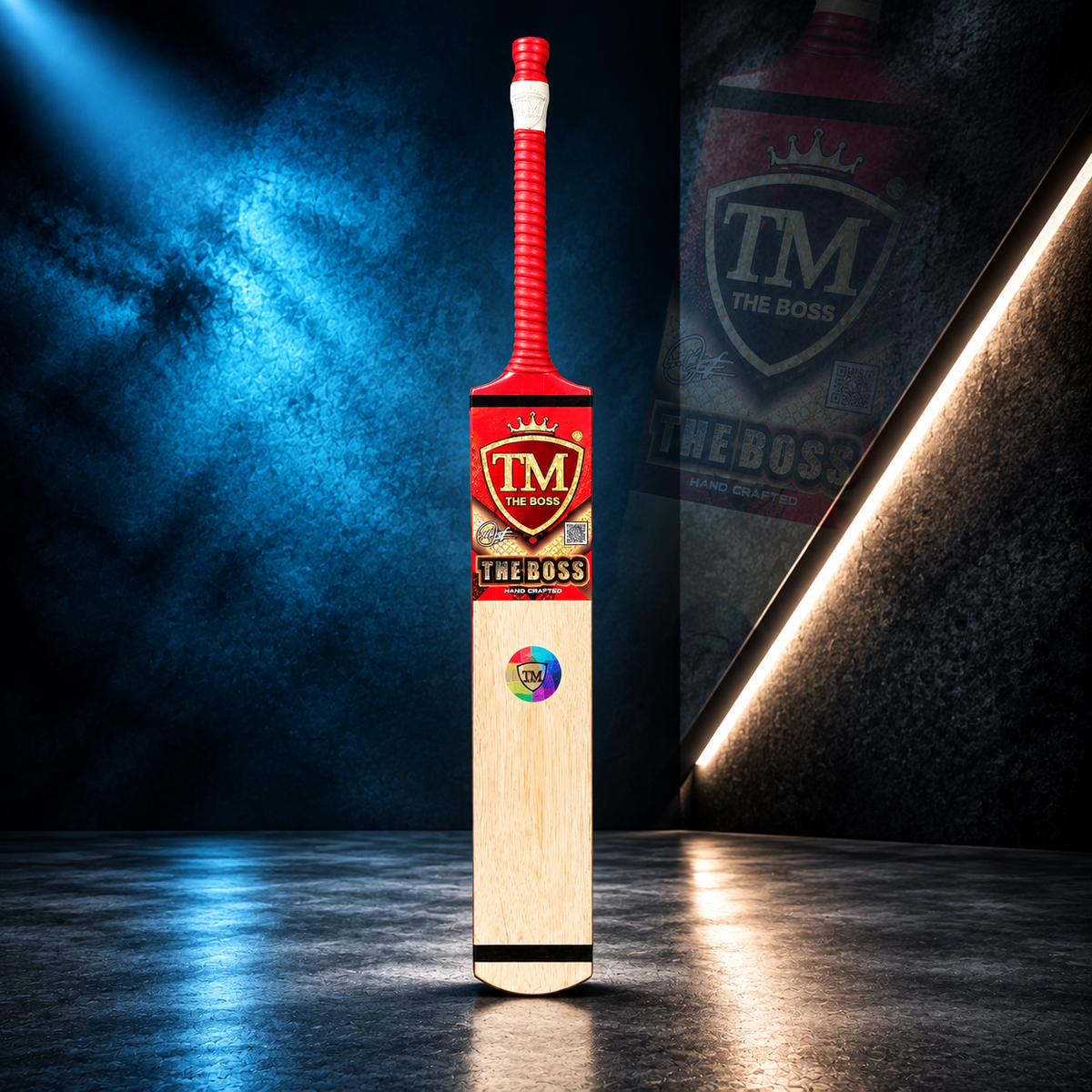 TM Boss Edition Cricket Bat – Red