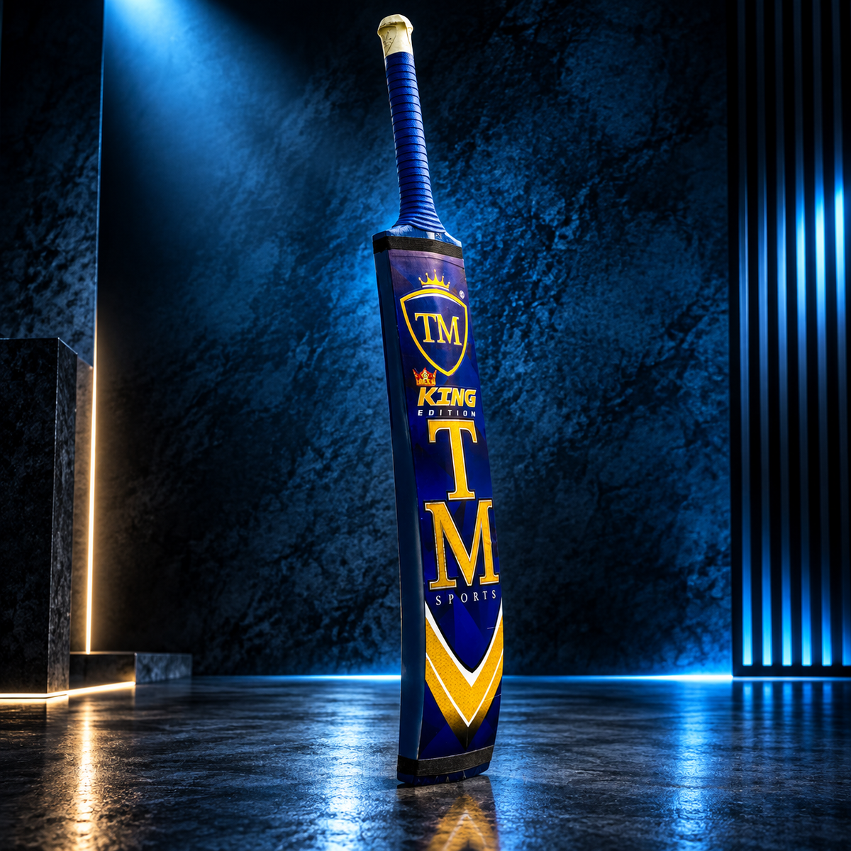 TM King Edition Cricket Bat – Blue