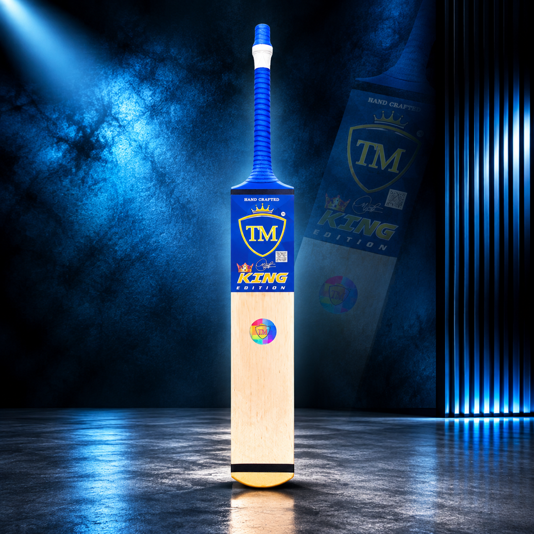 TM King Edition Cricket Bat – Blue
